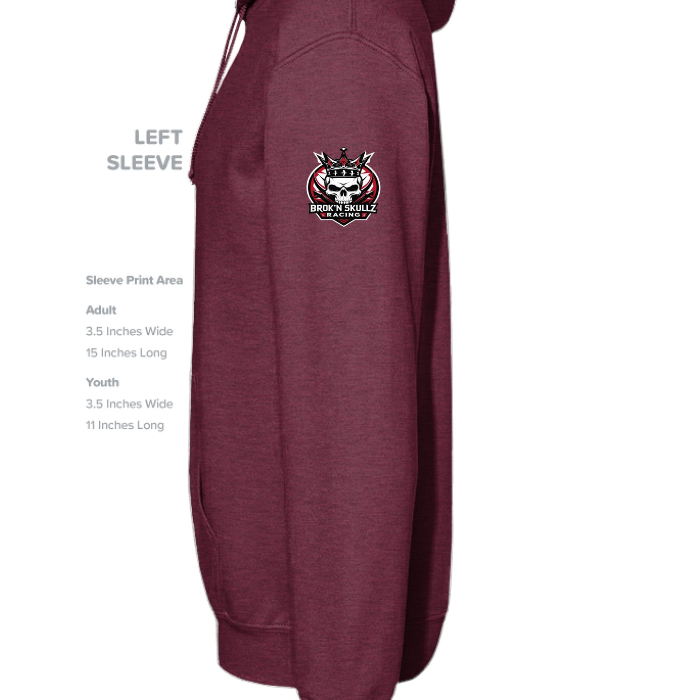 Heather Sport Dark Maroon - SLEEVE_LEFT