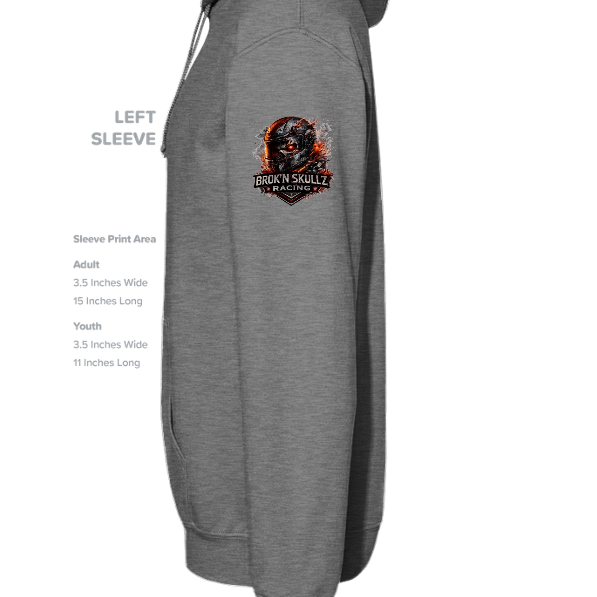 GRAPHITE HEATHER - G185 - SLEEVE_LEFT