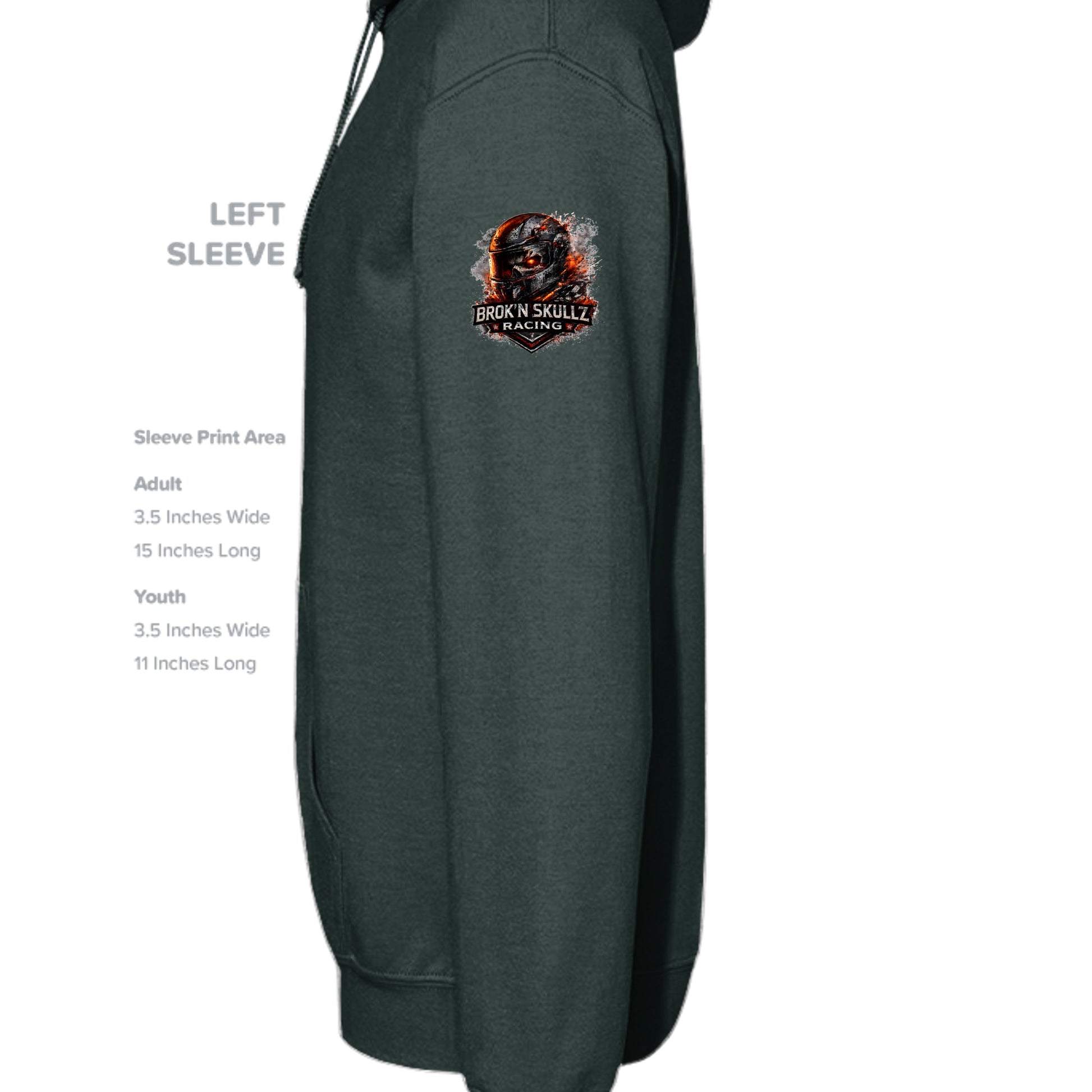 Fan Charcoal Heather - G185 - SLEEVE_LEFT