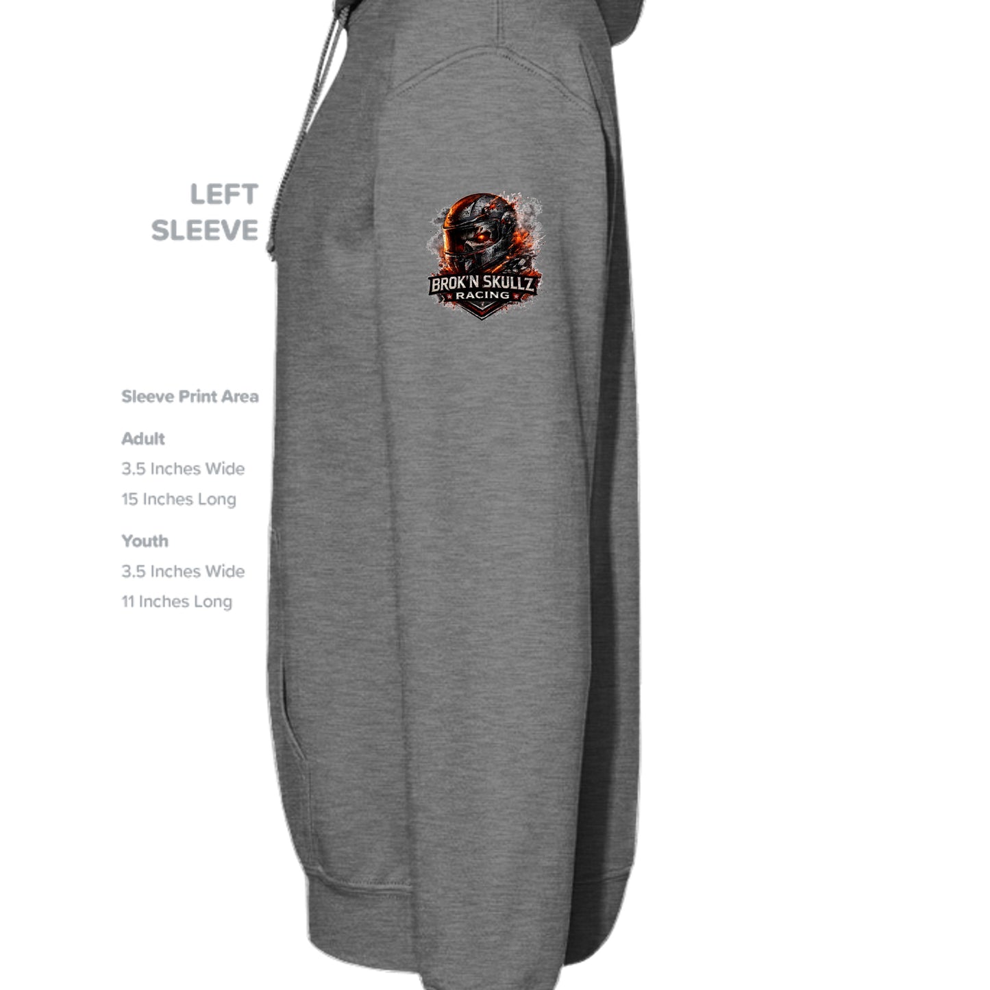 GRAPHITE HEATHER - G185 - SLEEVE_LEFT