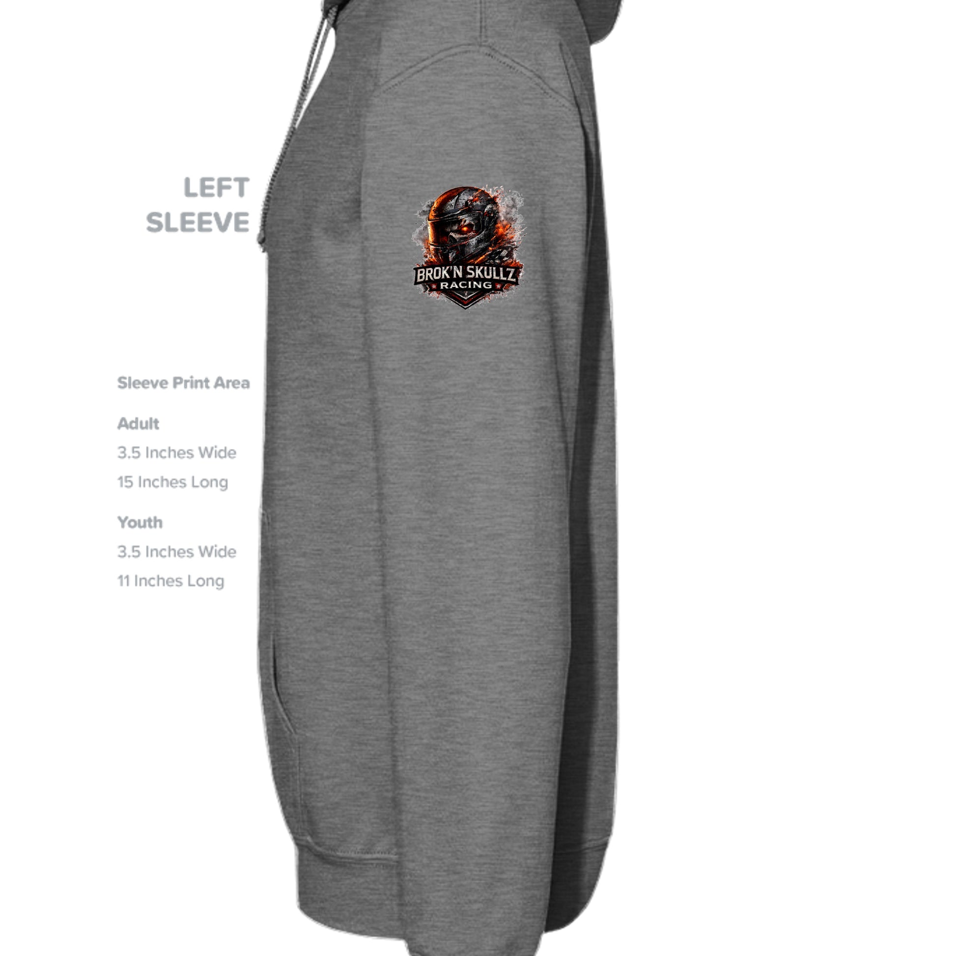 GRAPHITE HEATHER - G185 - SLEEVE_LEFT