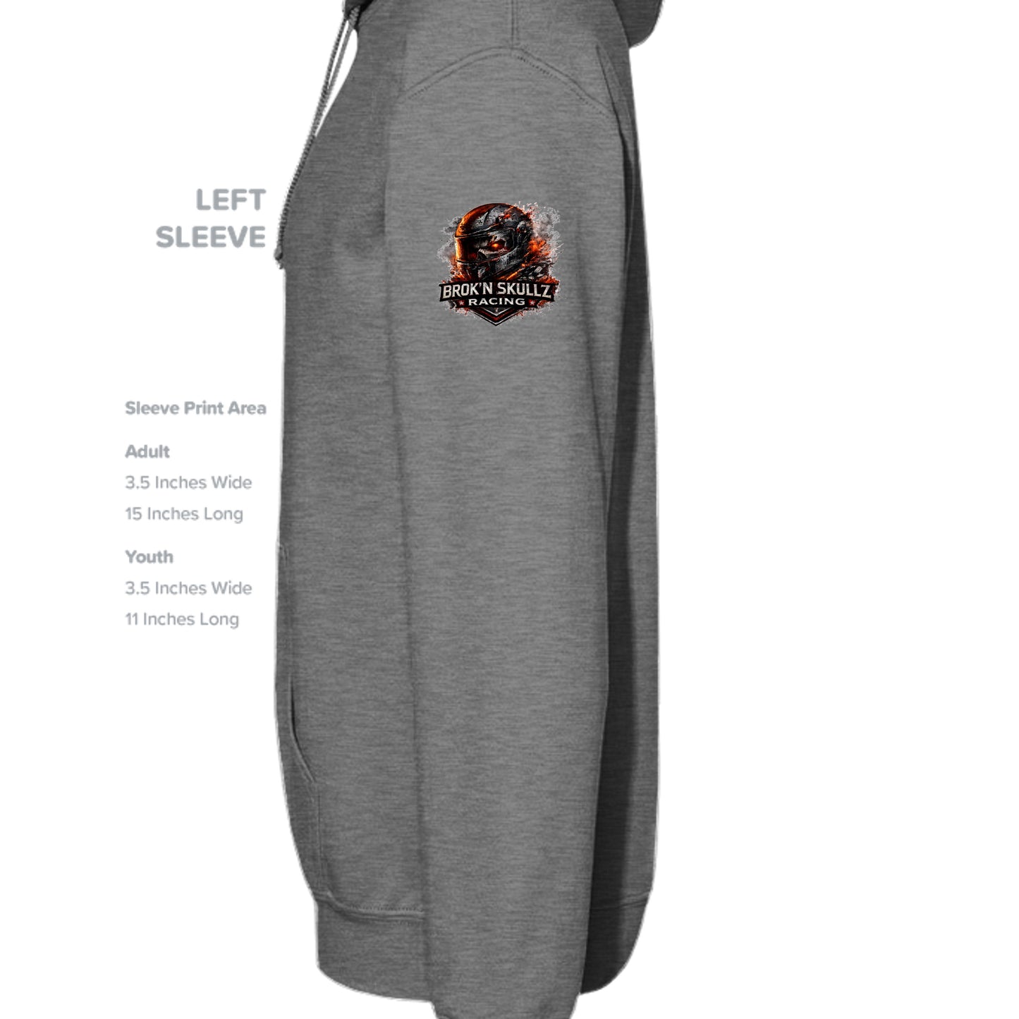 GRAPHITE HEATHER - G185 - SLEEVE_LEFT