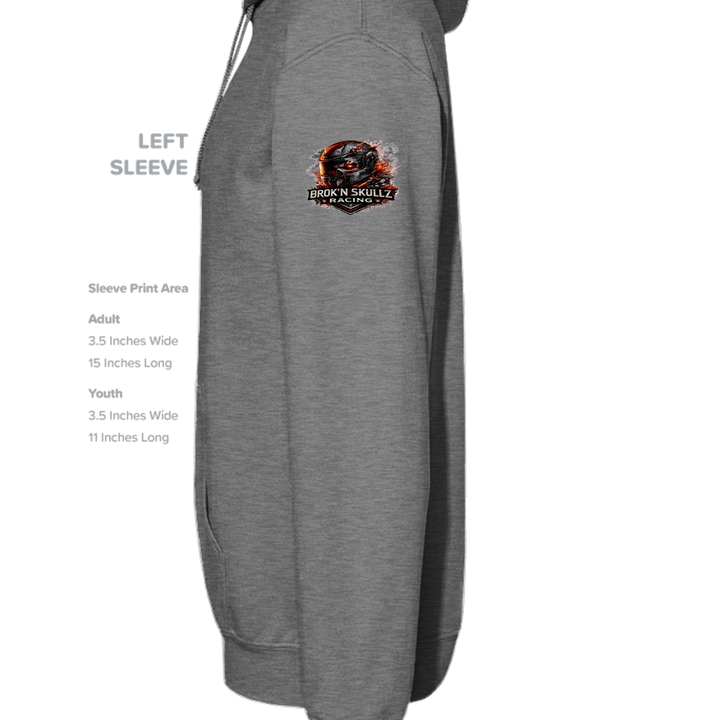 GRAPHITE HEATHER - G185B - SLEEVE_LEFT